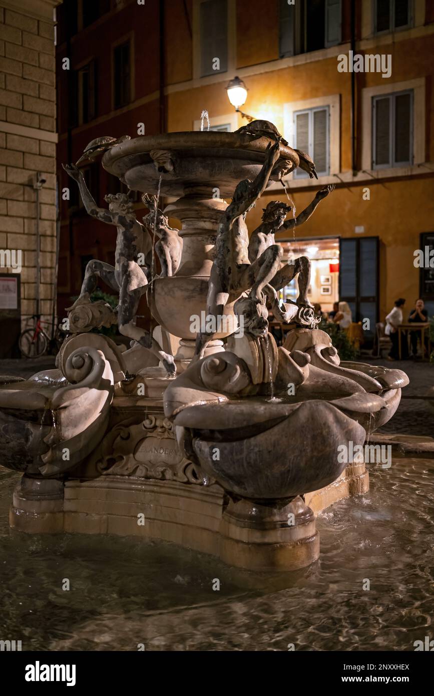 Fontaine des tortues, Rome, Italie Banque D'Images