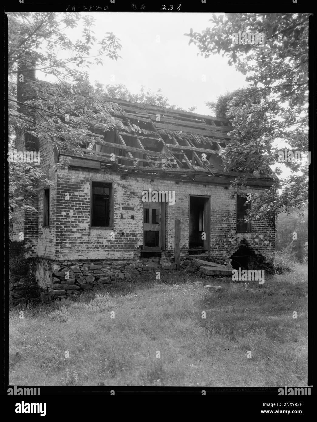 Basil Keiger House, ruines, Falmouth, Comté de Stafford, Virginie. Carnegie Etude de l'architecture du Sud. États-Unis Virginia Stafford Comté Falmouth, ruines, Maisons. Banque D'Images