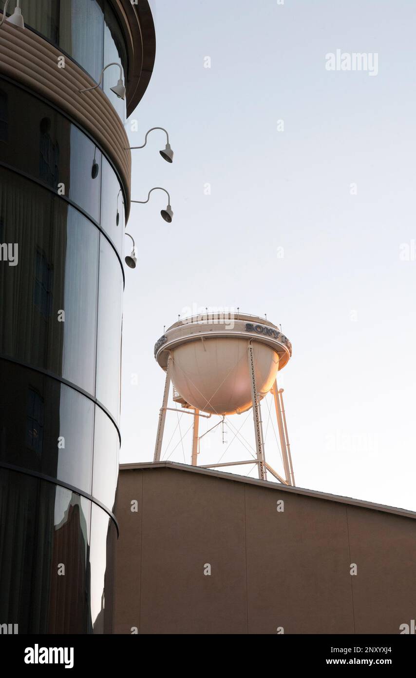 Détails architecturaux sur la visite des studios Sony à Culver City, Californie Banque D'Images