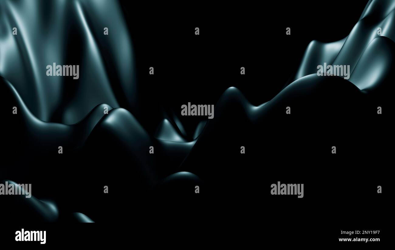 Arrière-plan sombre. Design.le liquide noir se répand par vagues dans différentes directions dans l'animation. 4K images de haute qualité Banque D'Images