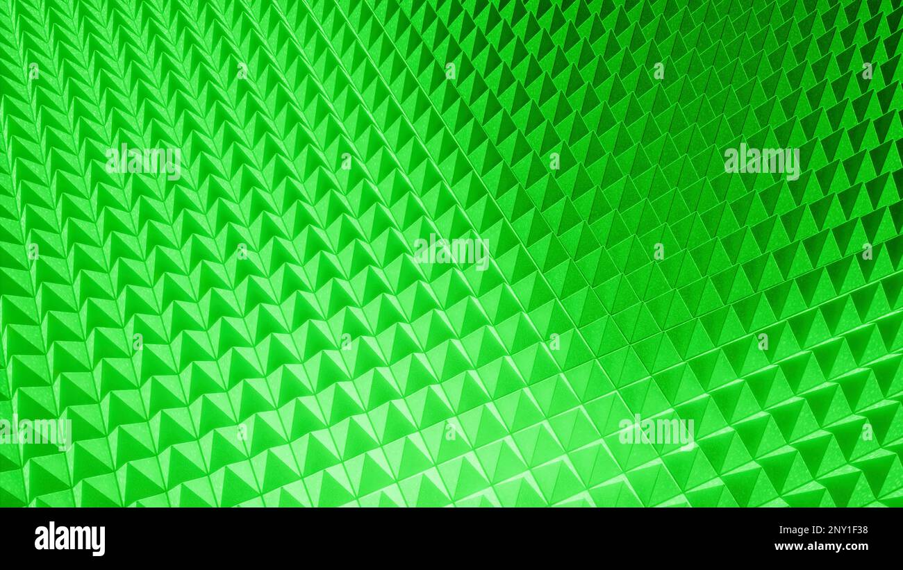 Arrière-plan rotatif avec surface de 3D pyramides. Conception. Surface avec 3D pyramides triangulaires. Arrière-plan animé tournant avec des triangles sur la surface. Banque D'Images