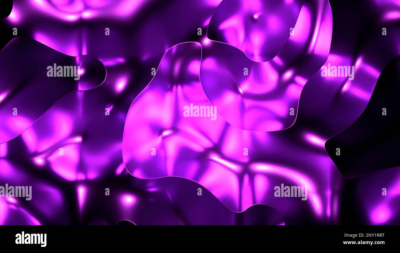 Arrière-plan bleu et violet. Conception. Les taches brillantes se répandent lentement dans différentes directions dans l'animation. 4K images de haute qualité Banque D'Images