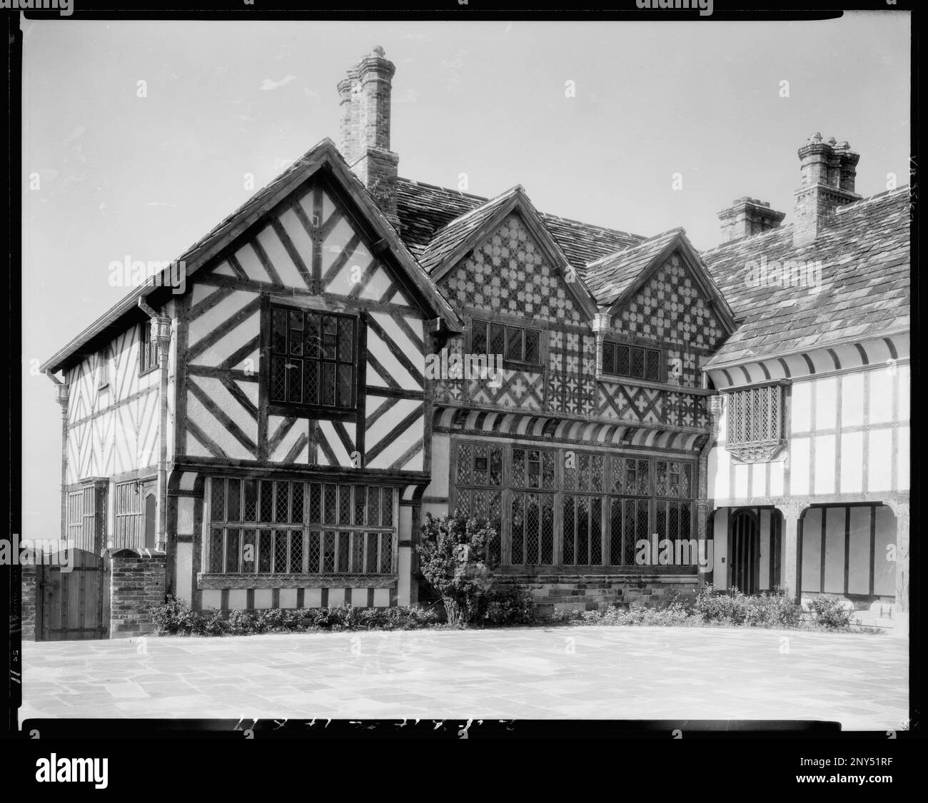Agecroft Hall, Richmond, Comté de Henrico, Virginie. Carnegie Etude de l'architecture du Sud. États-Unis Virginia Henrico Comté Richmond, Windows, Gables, logements. Banque D'Images