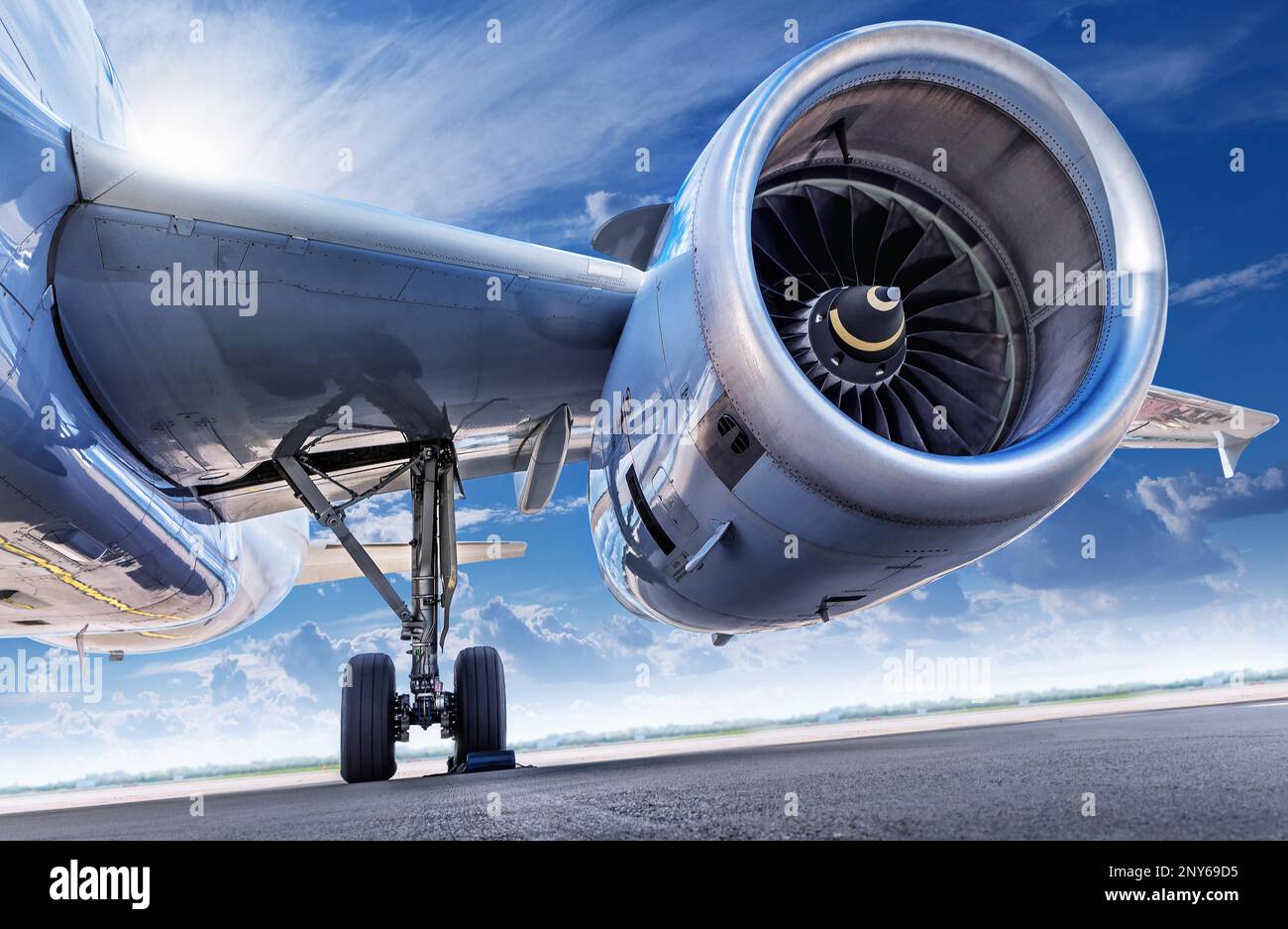 moteur à jet d'un avion Banque D'Images