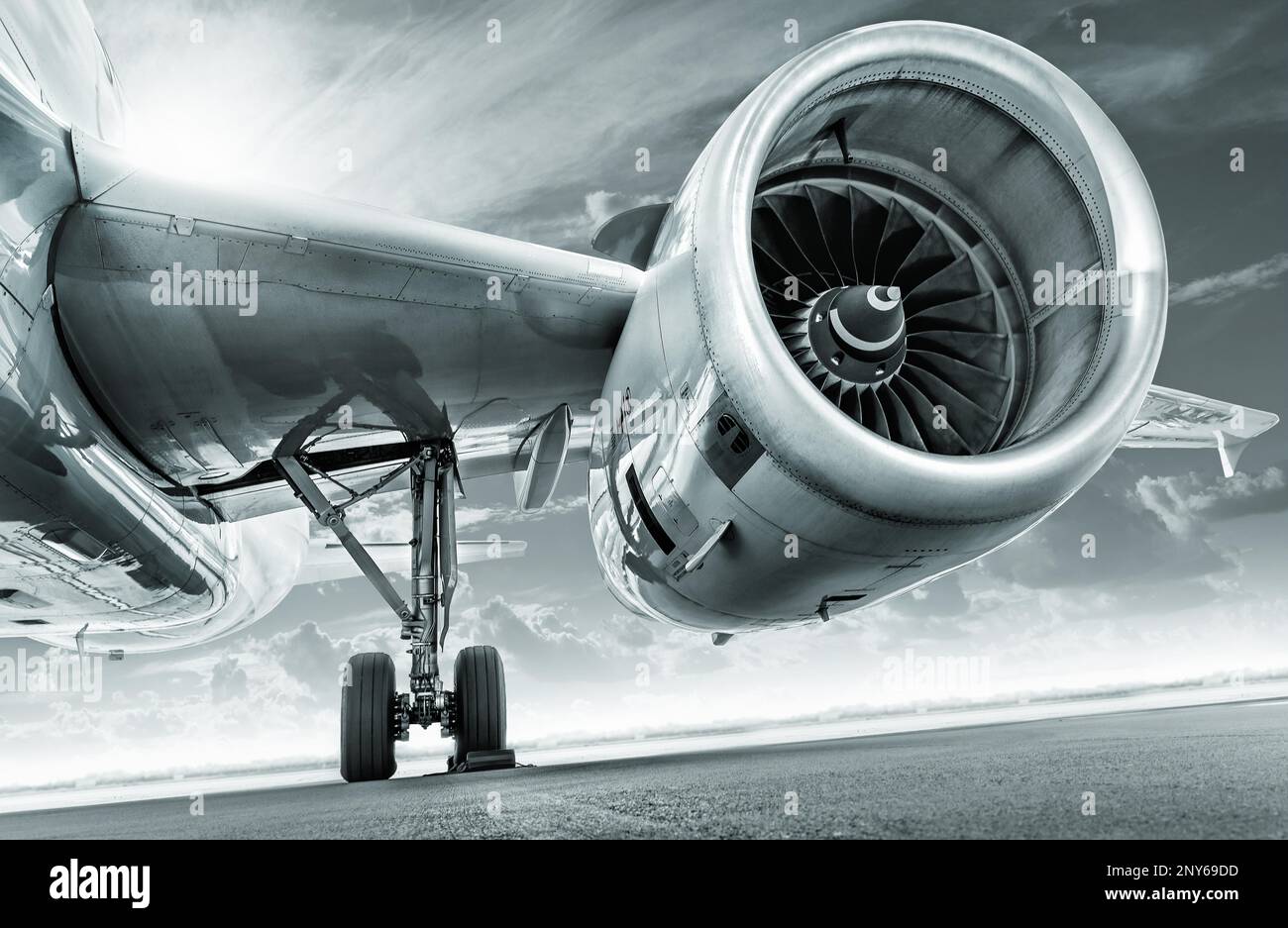 moteur à jet d'un avion Banque D'Images