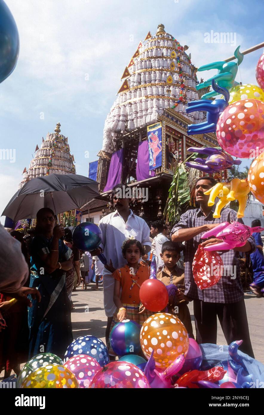 Rathotsavam (Chariot Festival) à Kalpathy, Kerala, inde Banque D'Images