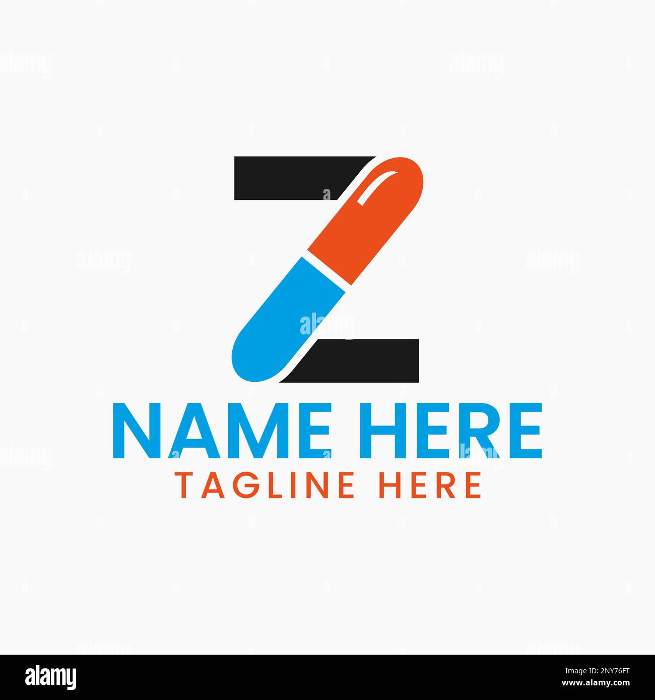 Lettre Z Medicine logo Design concept avec symbole pile Image Vectorielle Stock Alamy