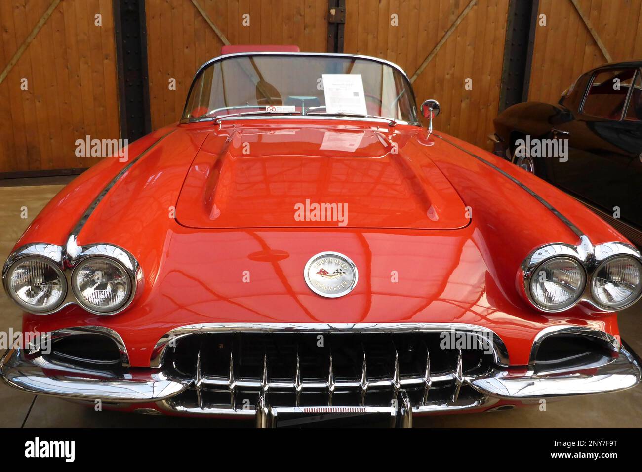 Corvette C1, 1953, 1962 de Chevrolet, roadster, cabriolet, Moteur Blue Flame modifié, phares ronds, moteur 6 cylindres en ligne, à partir de 1960 V8 Banque D'Images