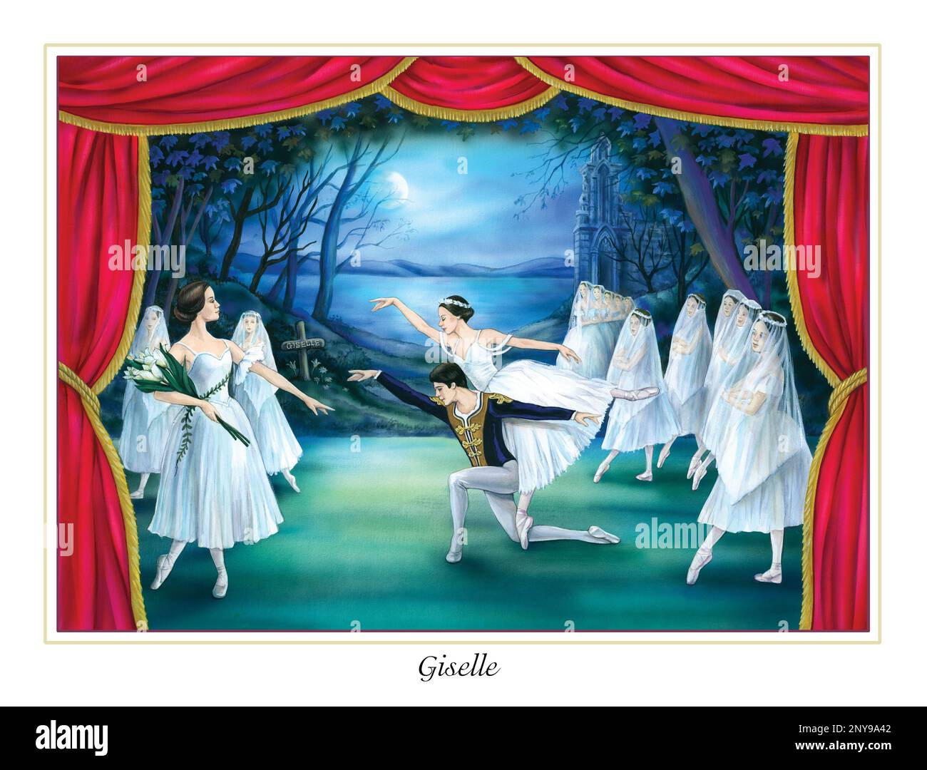 Scène Ballet-Giselle Banque D'Images