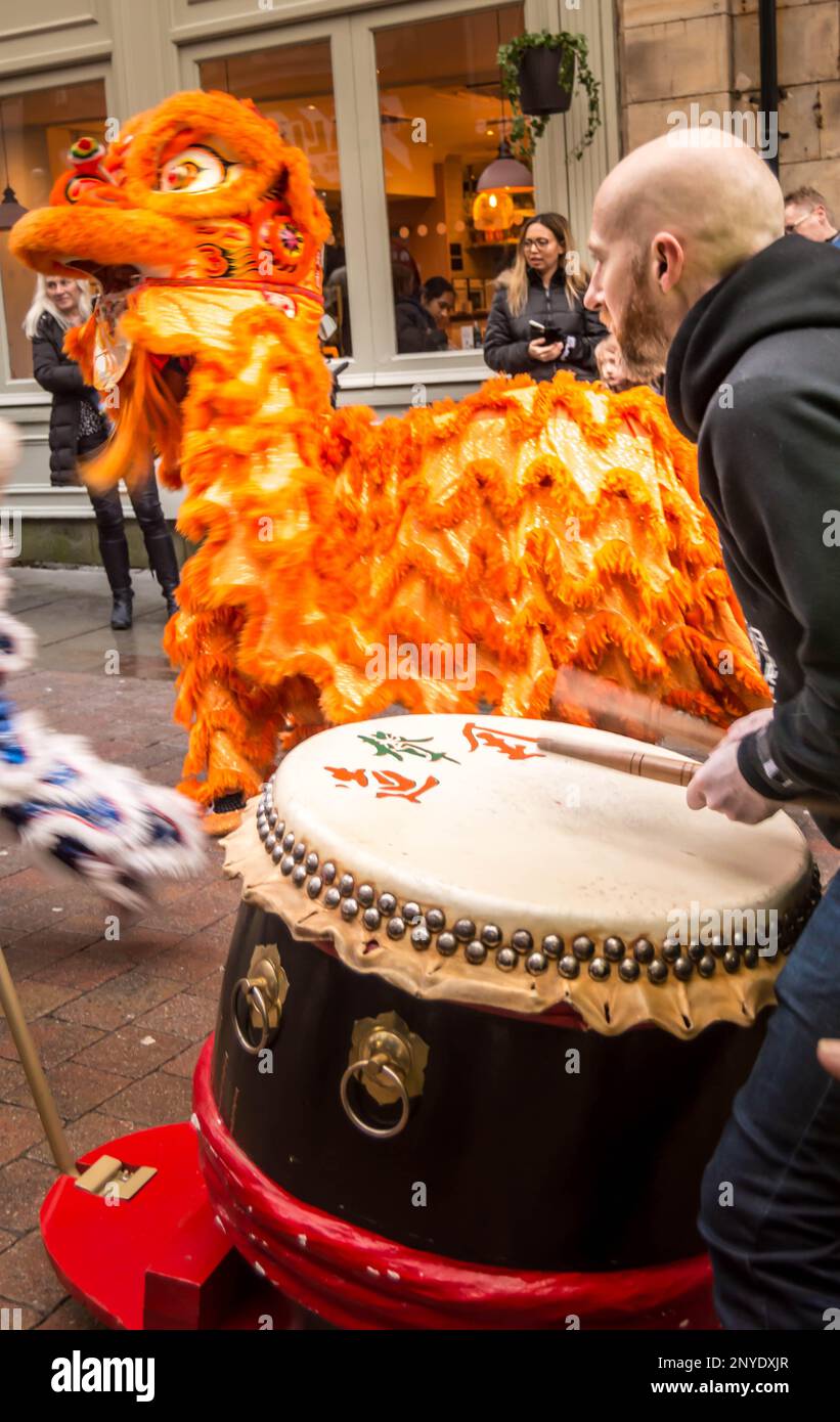 Nouvel an chinois à Lancaster, Royaume-Uni Banque D'Images