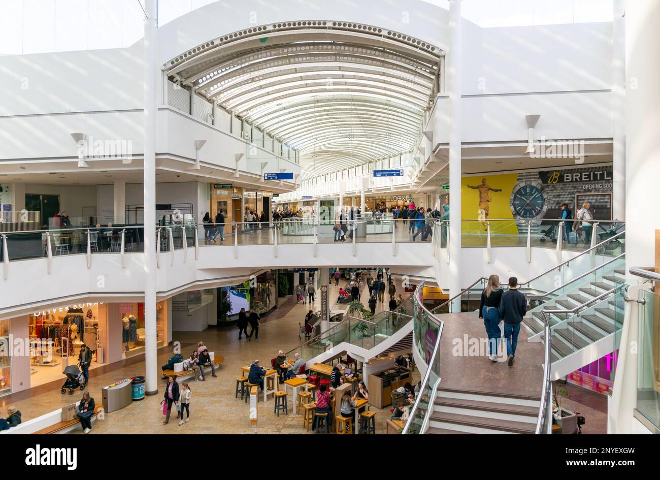 Intérieur du centre commercial Mall, Cribbs Causeway, Patchway, Bristol, Angleterre, ROYAUME-UNI Banque D'Images