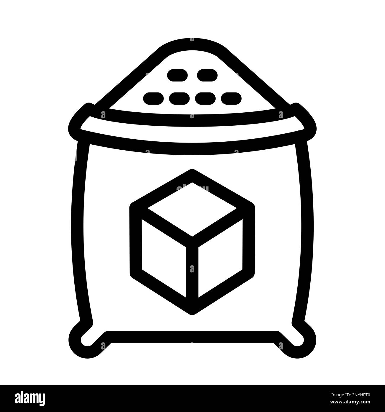 Icône ligne épaisse de sucre Banque D'Images