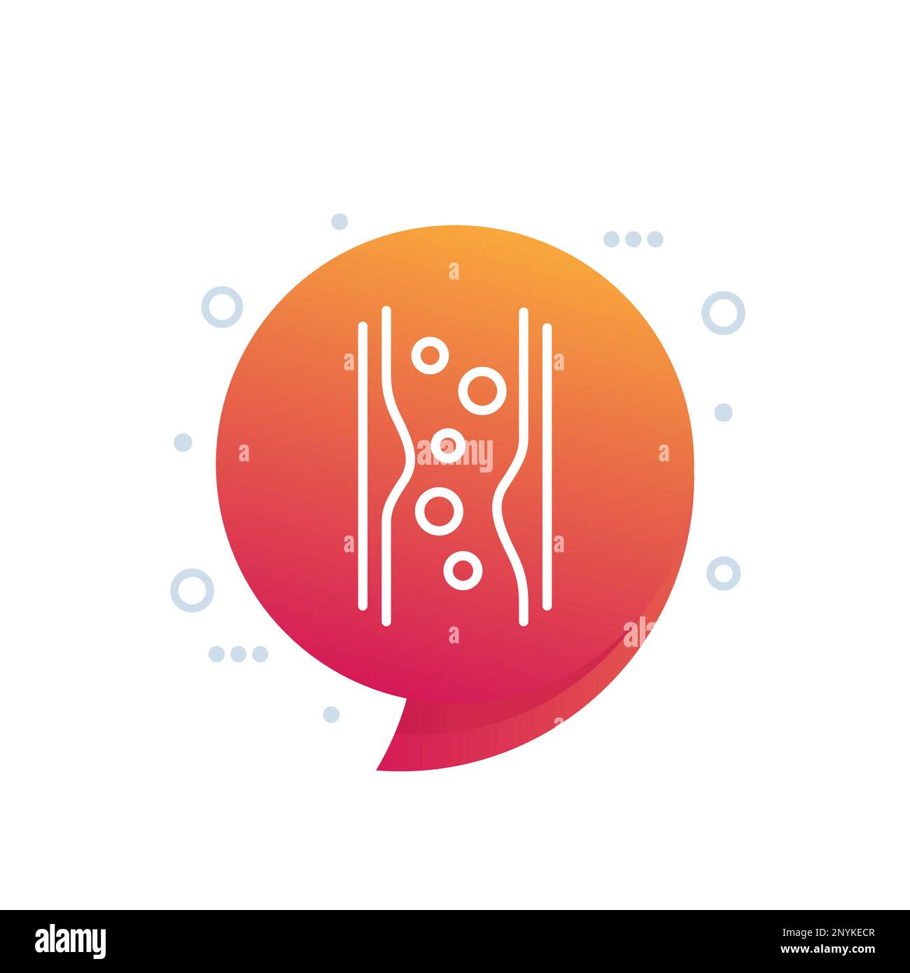 cholestérol dans le sang, icône de ligne d'artère, vecteur Illustration de Vecteur