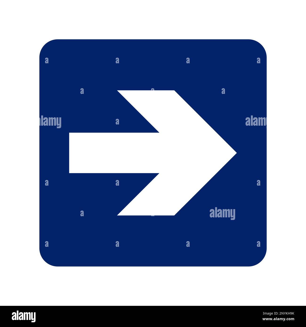 Flèche bleue du bureau pour l'orientation - panneau intérieur du bureau Illustration de Vecteur