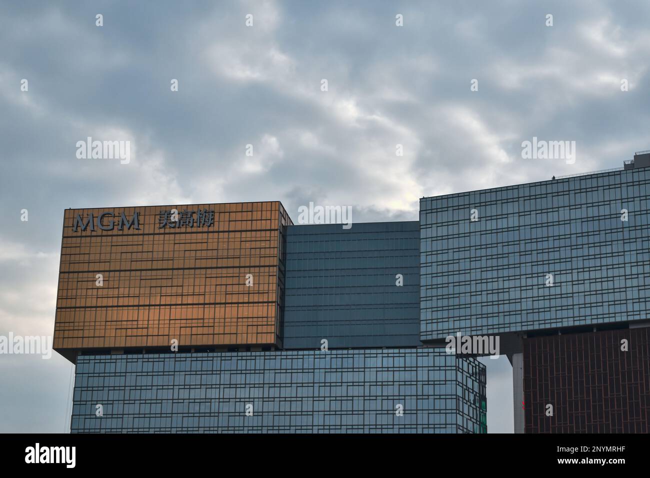 Le MGM Macau est un hôtel de luxe et un complexe de casino situé dans la région administrative spéciale de Macao, en Chine. Banque D'Images