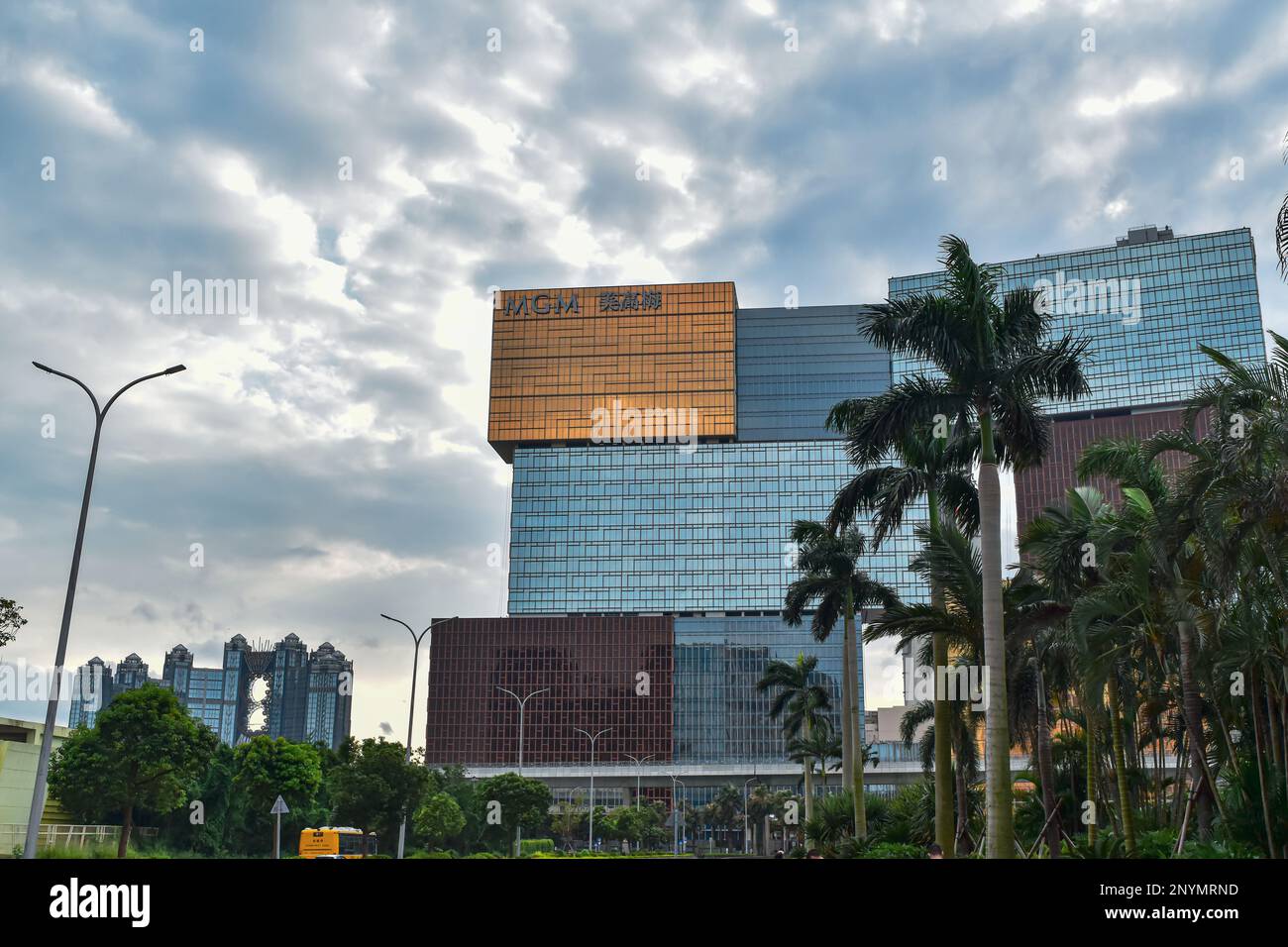 Le MGM Macau est un hôtel de luxe et un complexe de casino situé dans la région administrative spéciale de Macao, en Chine. Banque D'Images