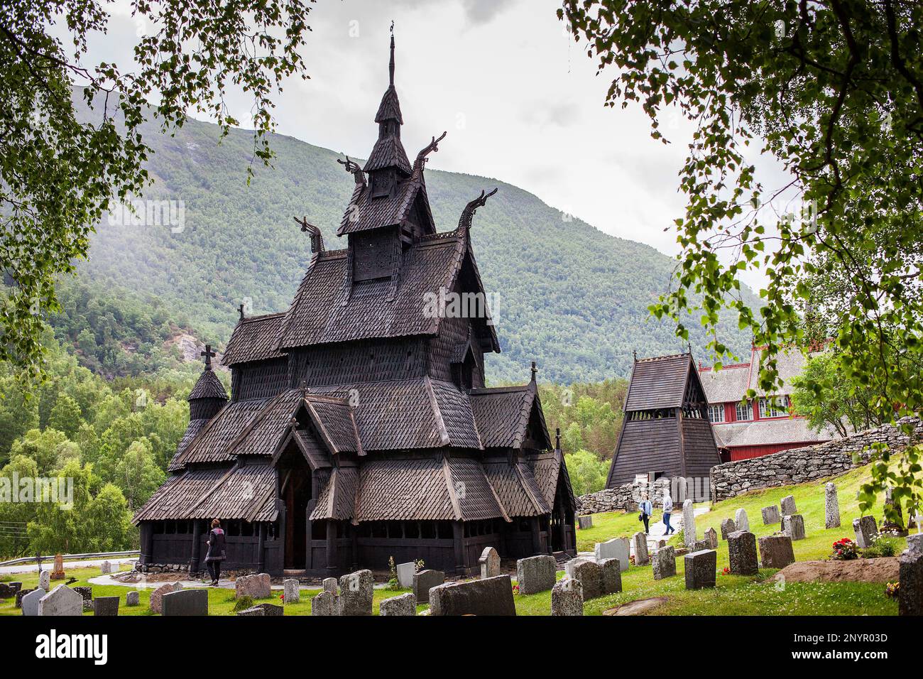 Église Borgund, Sogn og Fjordane, Norvège Banque D'Images