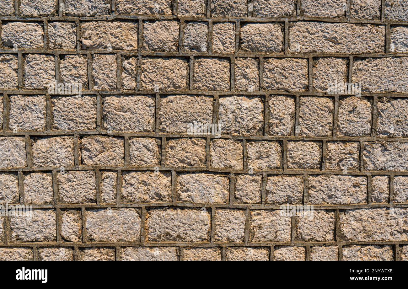 Vieux mur en pierre. Arrière-plan en grès vintage Banque D'Images