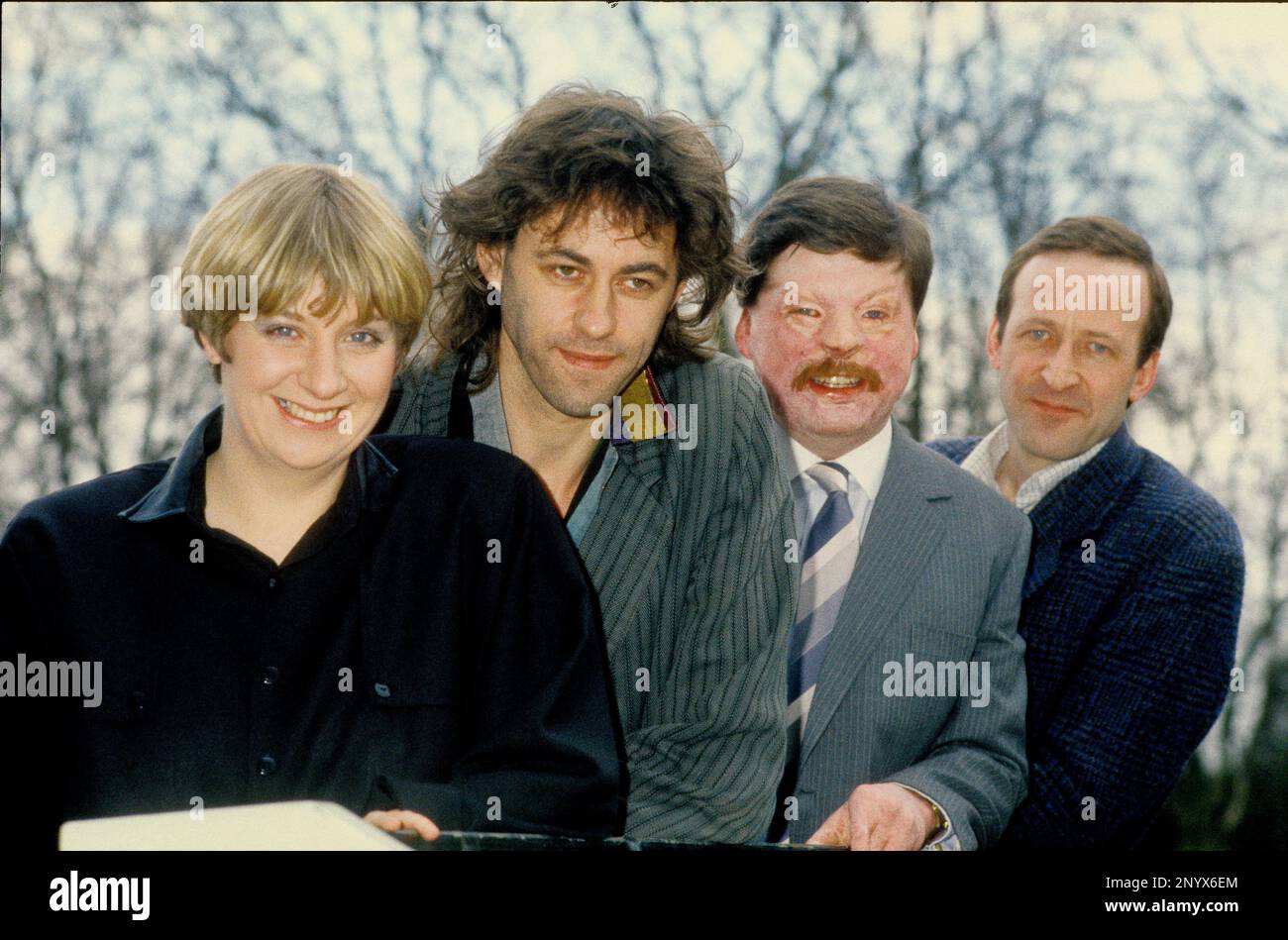 Victoria Wood, Bob Geldolf, Simon Weston à Londres 1980s Banque D'Images