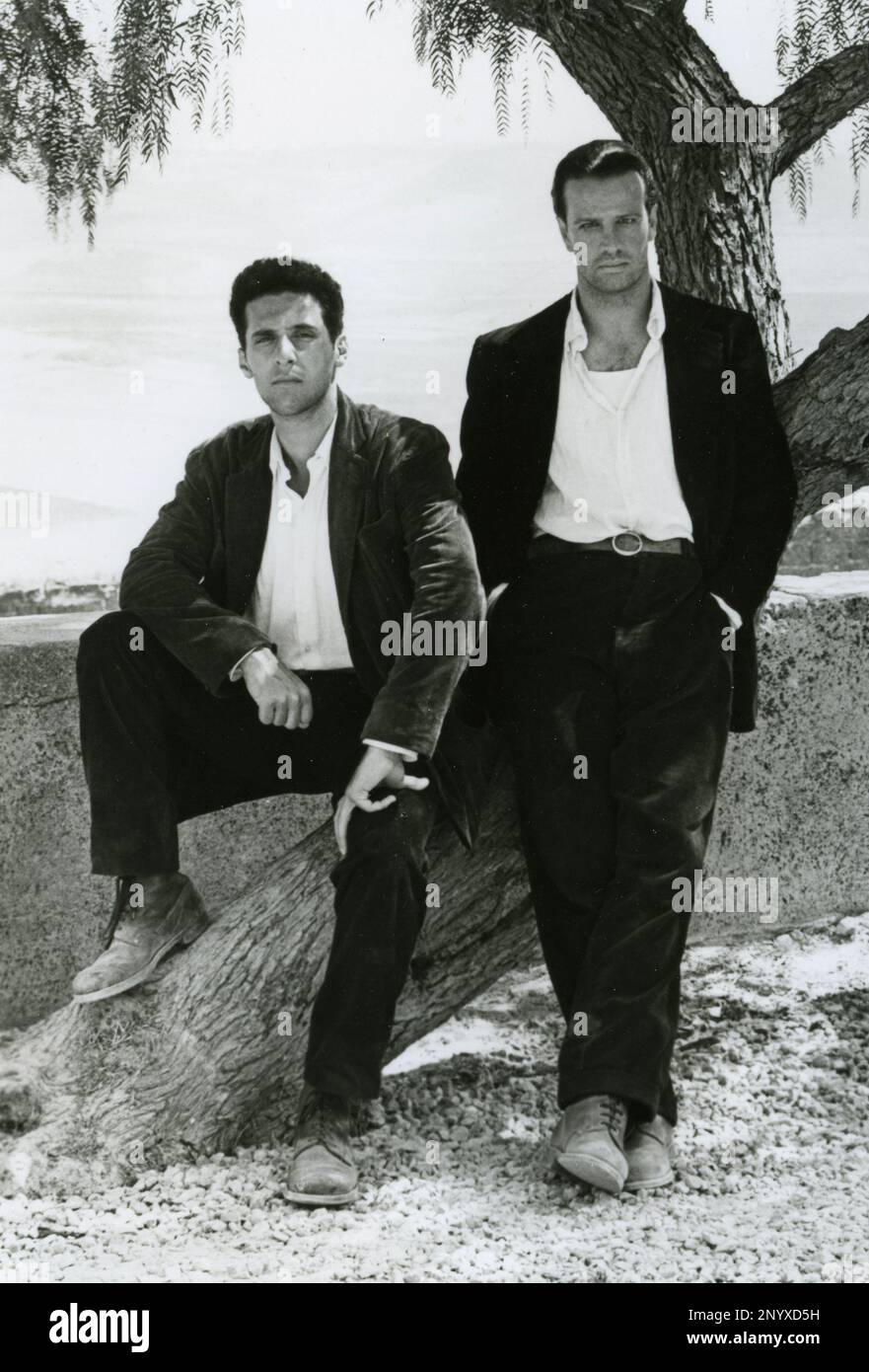 Acteurs John Turturro et Christopher Lambert dans le film le sicilien, USA 1987 Banque D'Images