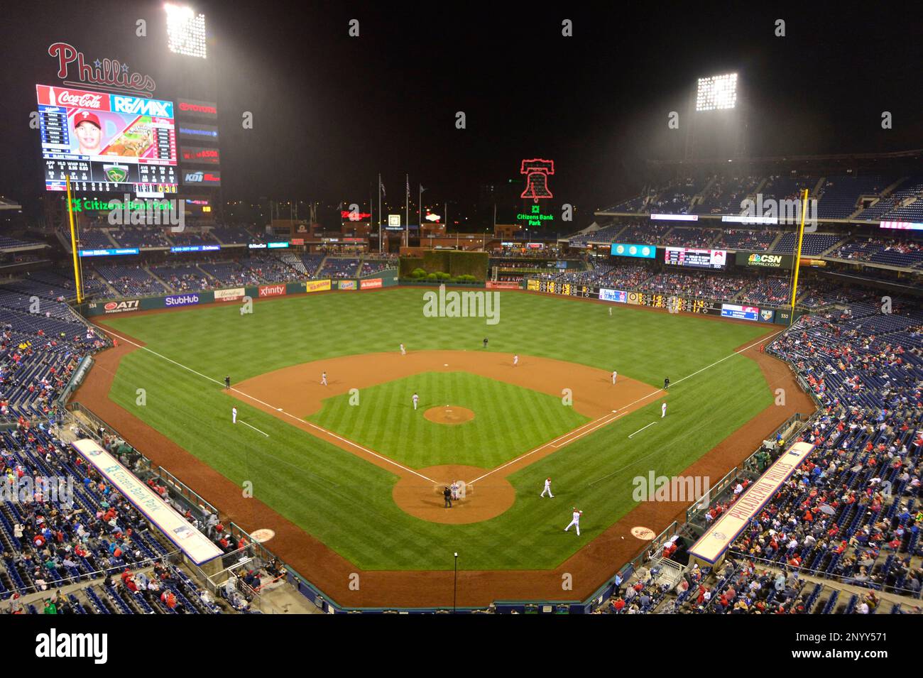 PHILADELPHIA, PA - MAY 05: A general view during the Major League Baseball game between the Washington Nationals and the Philadelphia Phillies on May 5, 2017 at Citizens Bank Park in Philadelphia PA. (Photo by Gavin Baker/Icon Sportswire) (Icon Sportswire via AP Images) Banque D'Images