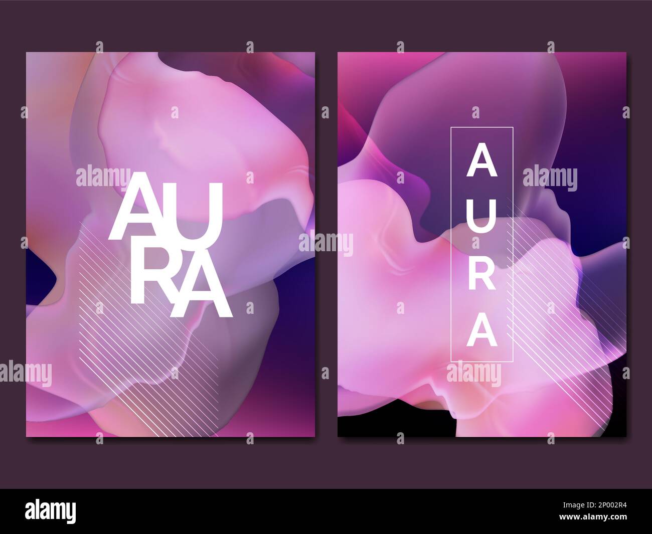 Vectorisation de fumée abstraite minimale ou effet aura fond, carte, couverture de livre ou modèle d'affiche en rose, bleu et violet. Illustration de Vecteur