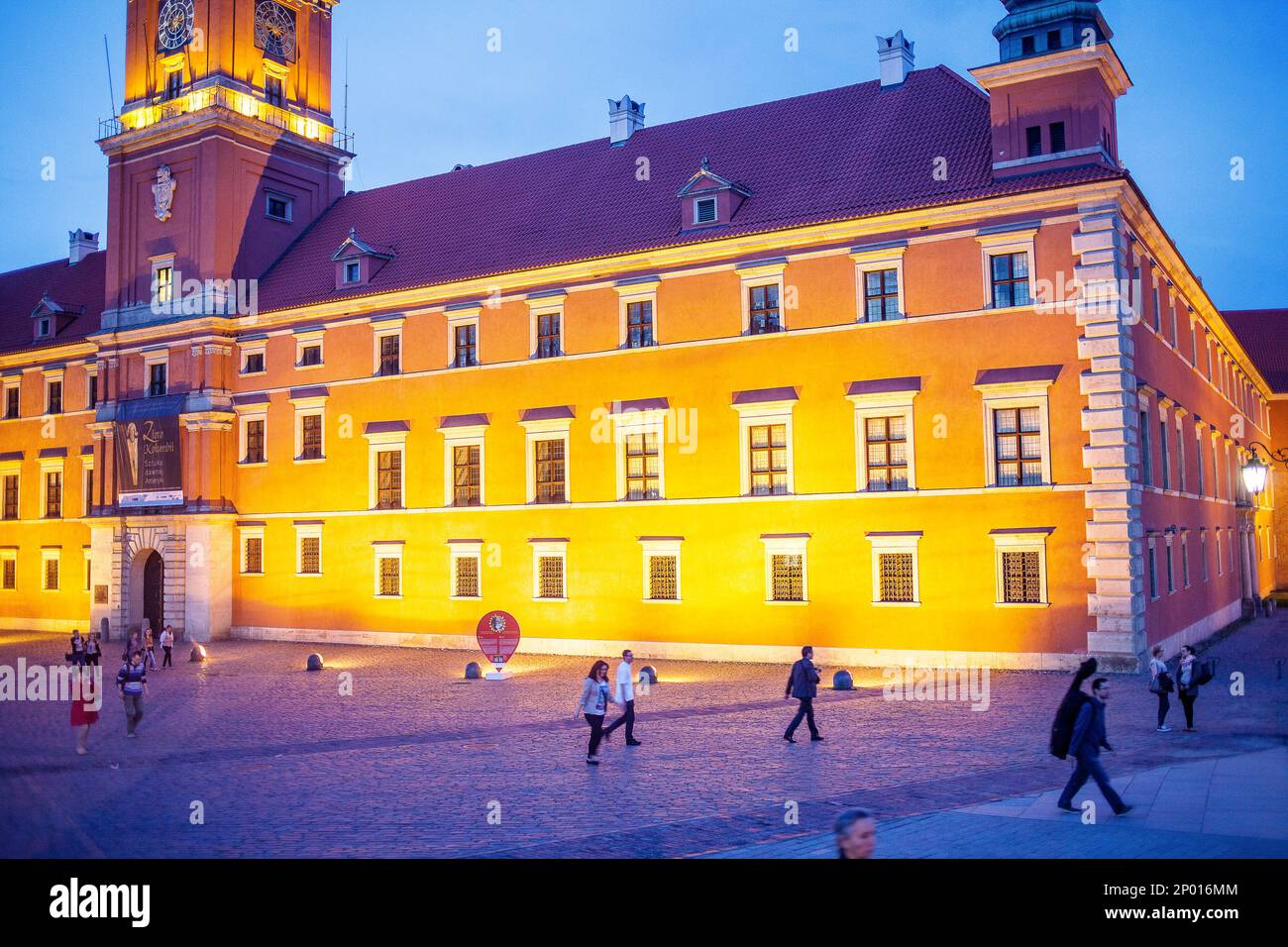 Plac Zamkowy square et le Château Royal, Varsovie, Pologne Banque D'Images