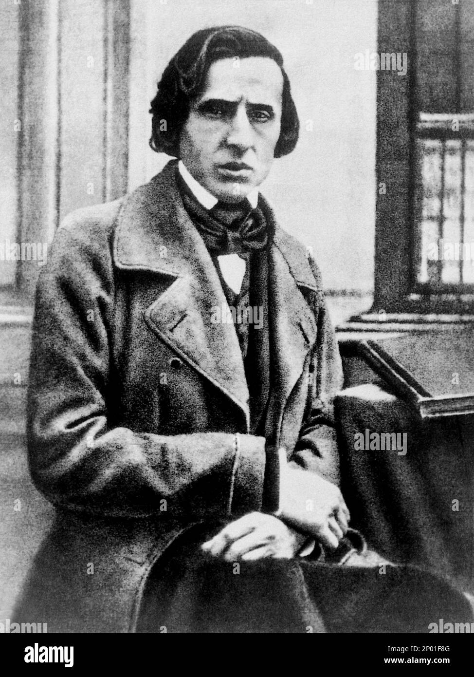 1849 , Paris , France : le compositeur et pianiste polonais Frédéric ( Fryderyk ) CHOPIN ( 1810 - 1849 ) . Photo d'un daguerréotype de L. A. Bisson , Paris - MUSICA CLASSICA - COMPOSITIORE - PIANISTA - portrait - ritratto - cravatta - papilon - cravate - CLASSIQUE ---- Archivio GBB Banque D'Images