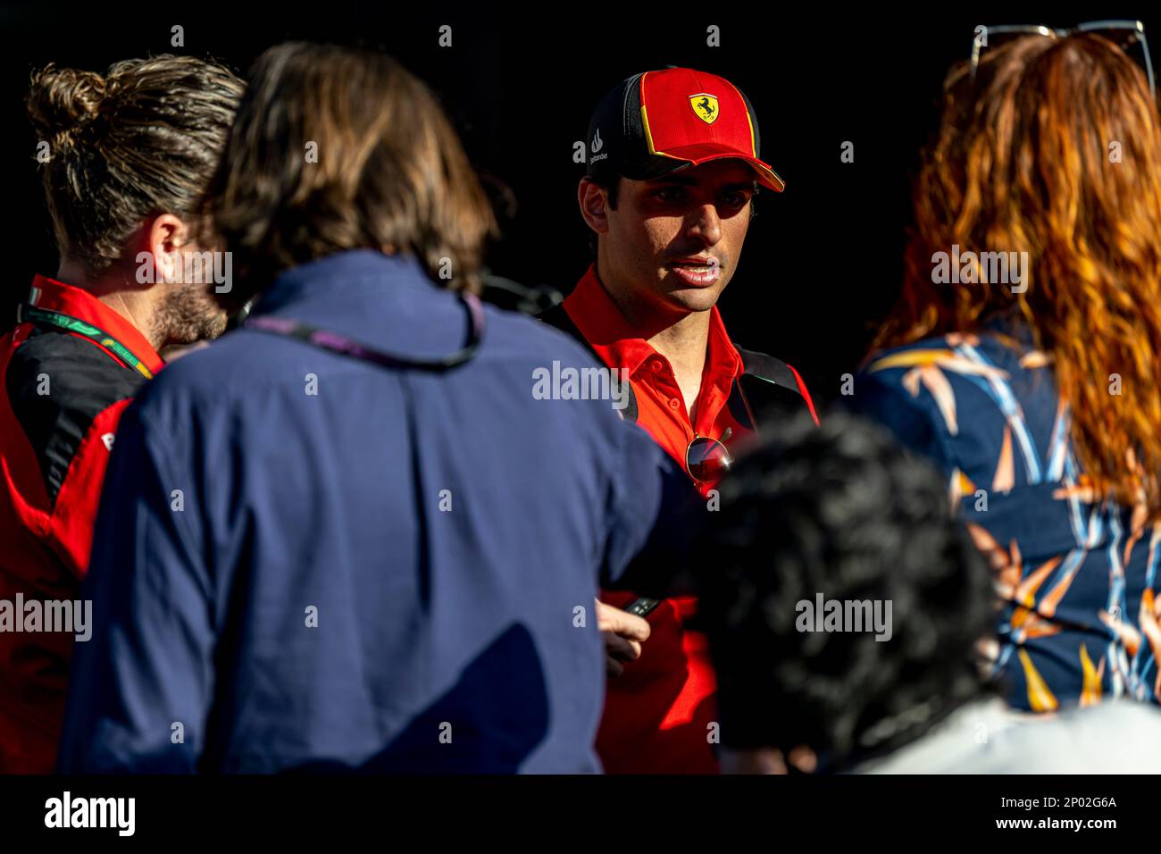 Sakhir, Bahreïn, 02 mars, Carlos Sainz, de l'Espagne concurrence pour Ferrari. L'accumulation, ronde 1 du championnat de Formule 1 2023. Crédit : Michael Potts/Alay Live News Banque D'Images