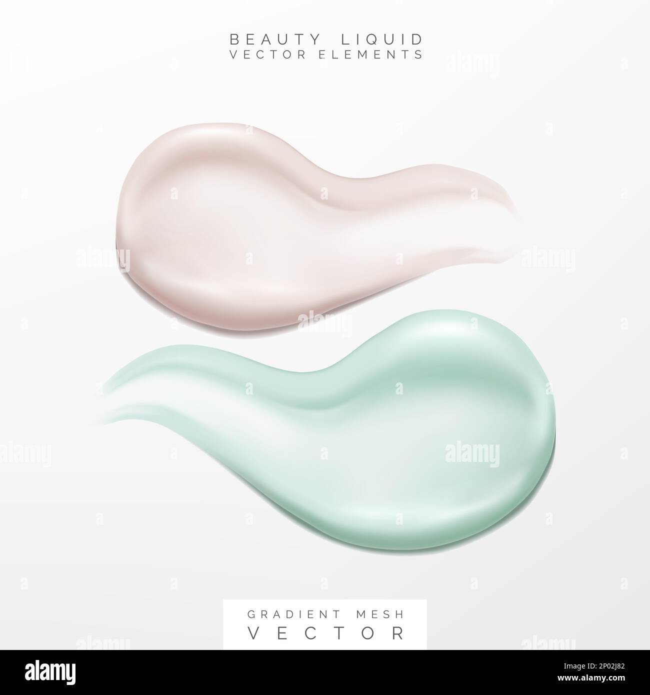 Vector Skin Care ou Cosmetics pâte à la crème semi-transparente 3D illustration pour Lotion, shampooing, gel douche ou produits hydratants. Illustration de Vecteur