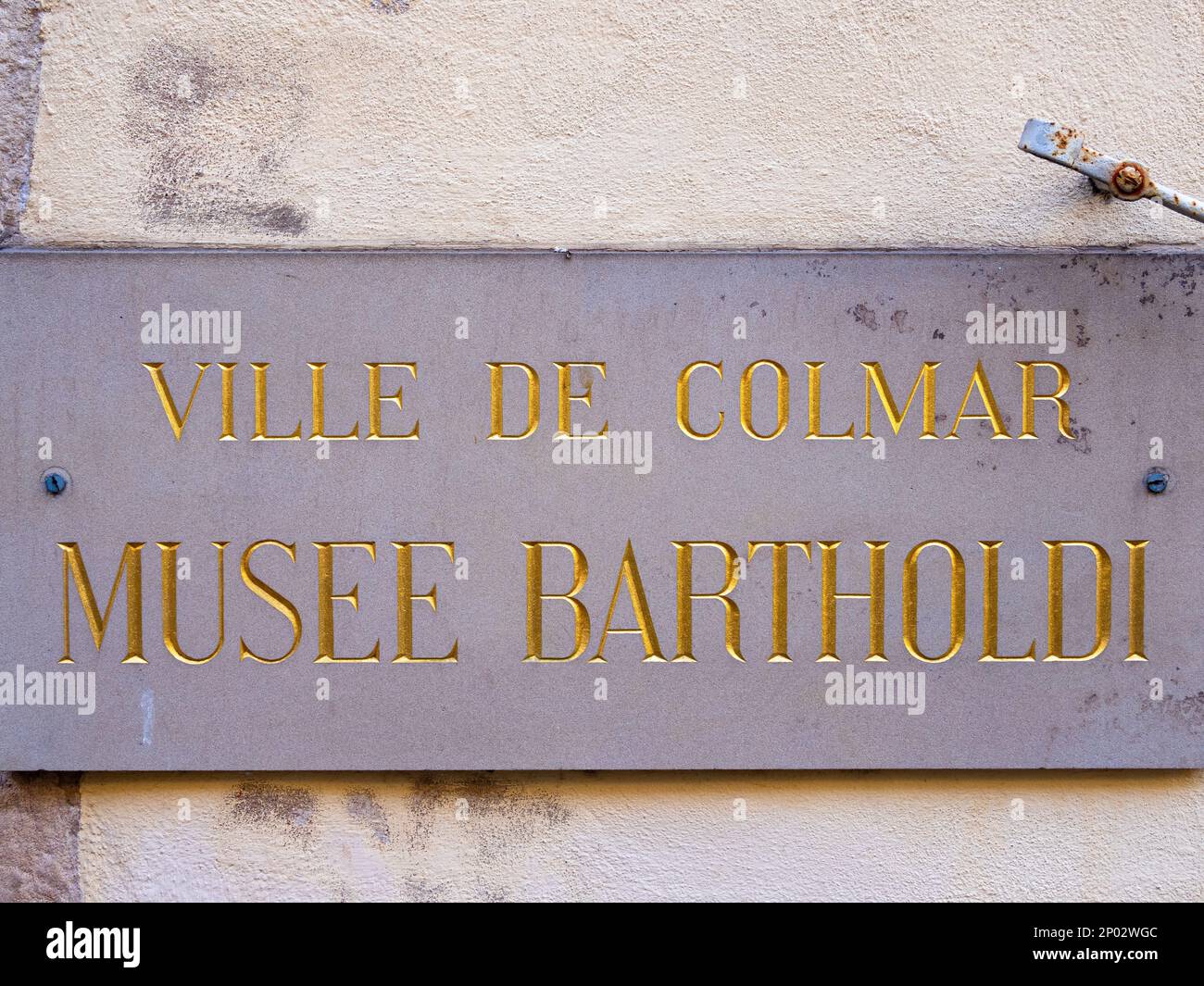 Colmar, France - 27 mars 2022 : depuis 1922, le musée municipal Bartholdi est installé dans la maison où est né le sculpteur Auguste Bartholdi. Banque D'Images