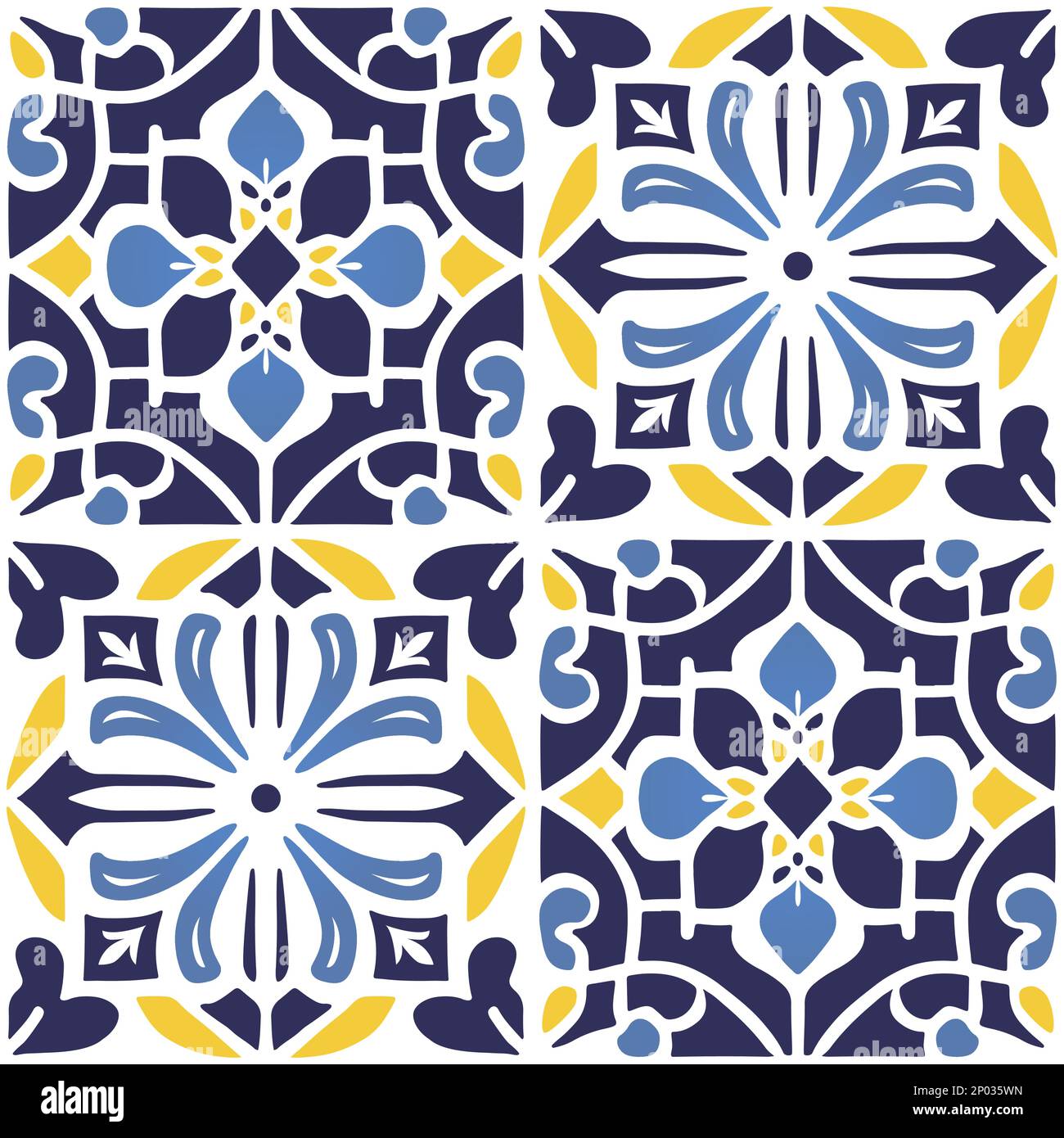 Carreaux de sol de style rétro ou traditionnel portugais ou marocain Vector motif de surface sans couture pour les impressions de fond, de produits ou de papier d'emballage. Illustration de Vecteur