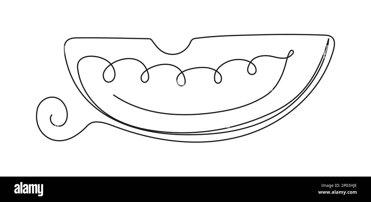 Icône de pastèque en ligne. Fruits et légumes continus. Aliments naturels et sains pour la vie et les régimes alimentaires. Illustration des produits Nutric dans le style croquis. Illustration de Vecteur