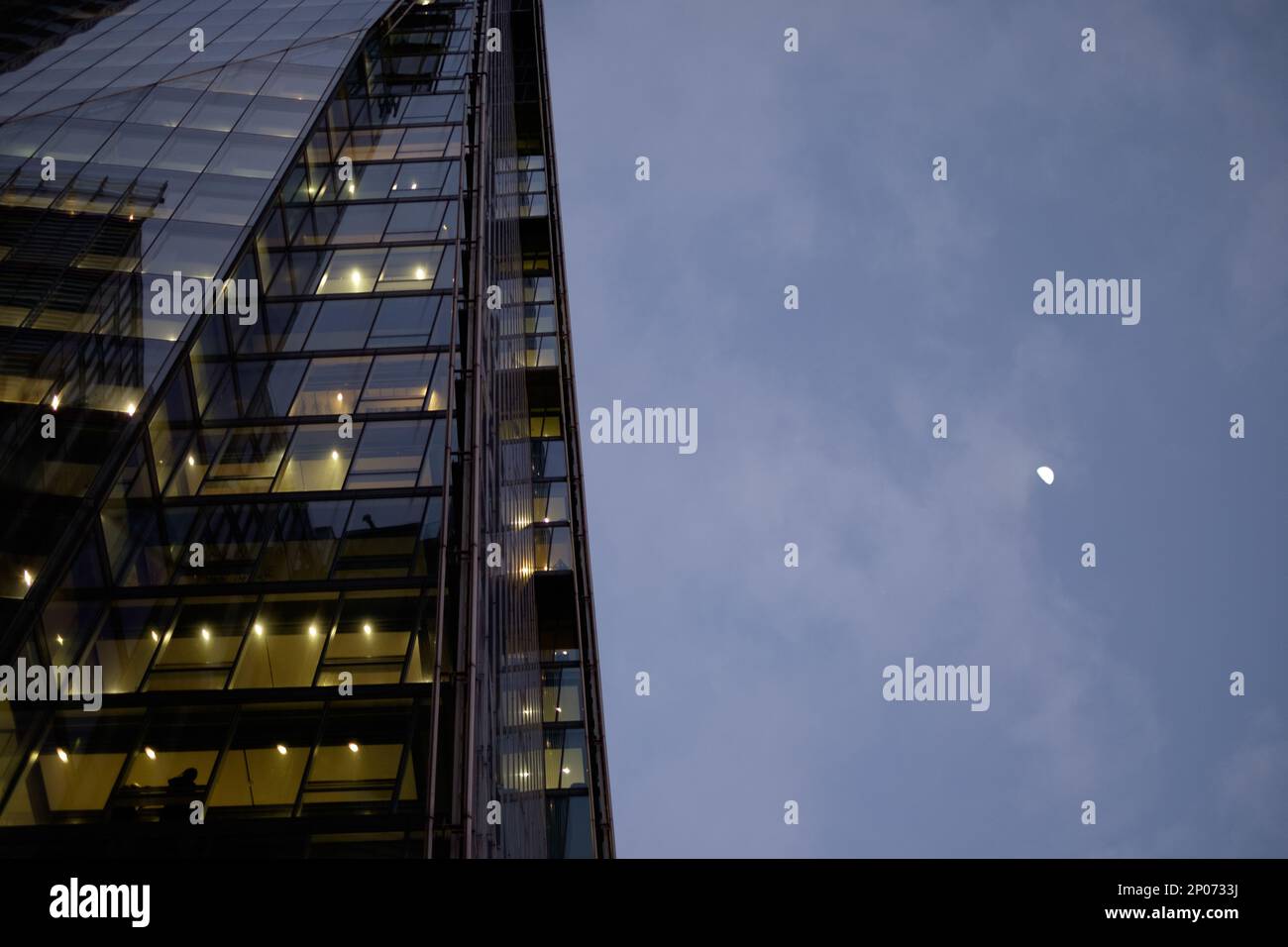 La photographie du bâtiment Shard de nuit Banque D'Images