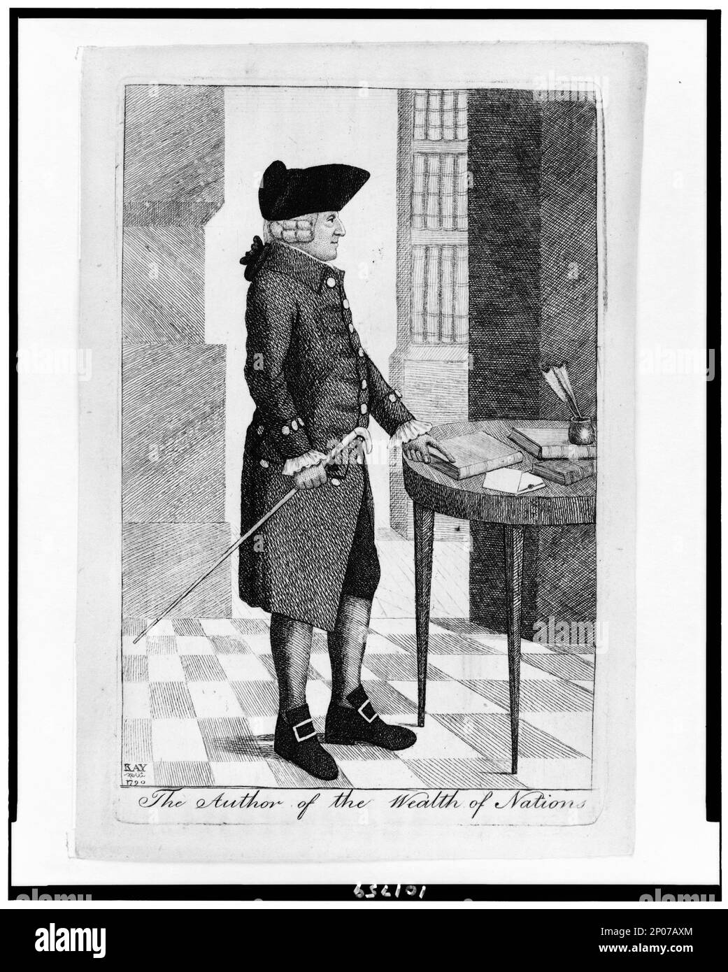 L'auteur de la richesse des nations Kay, faecit.. Collection British Cartoon Prints . Smith, Adam, 1723-1790. Banque D'Images