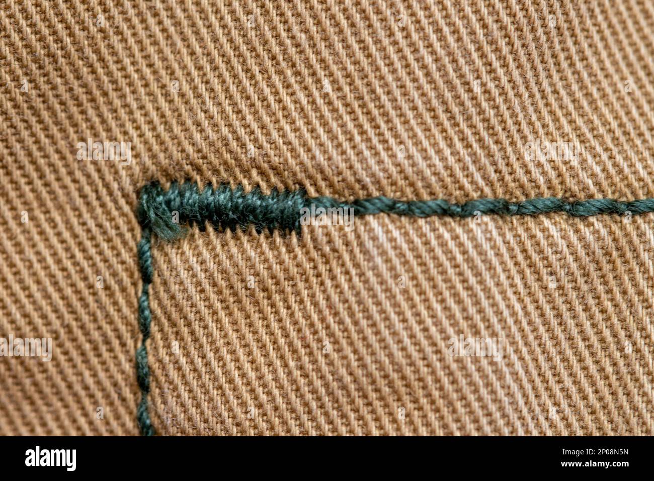 points de fixation de barbelés ou de barres sur toile Banque D'Images