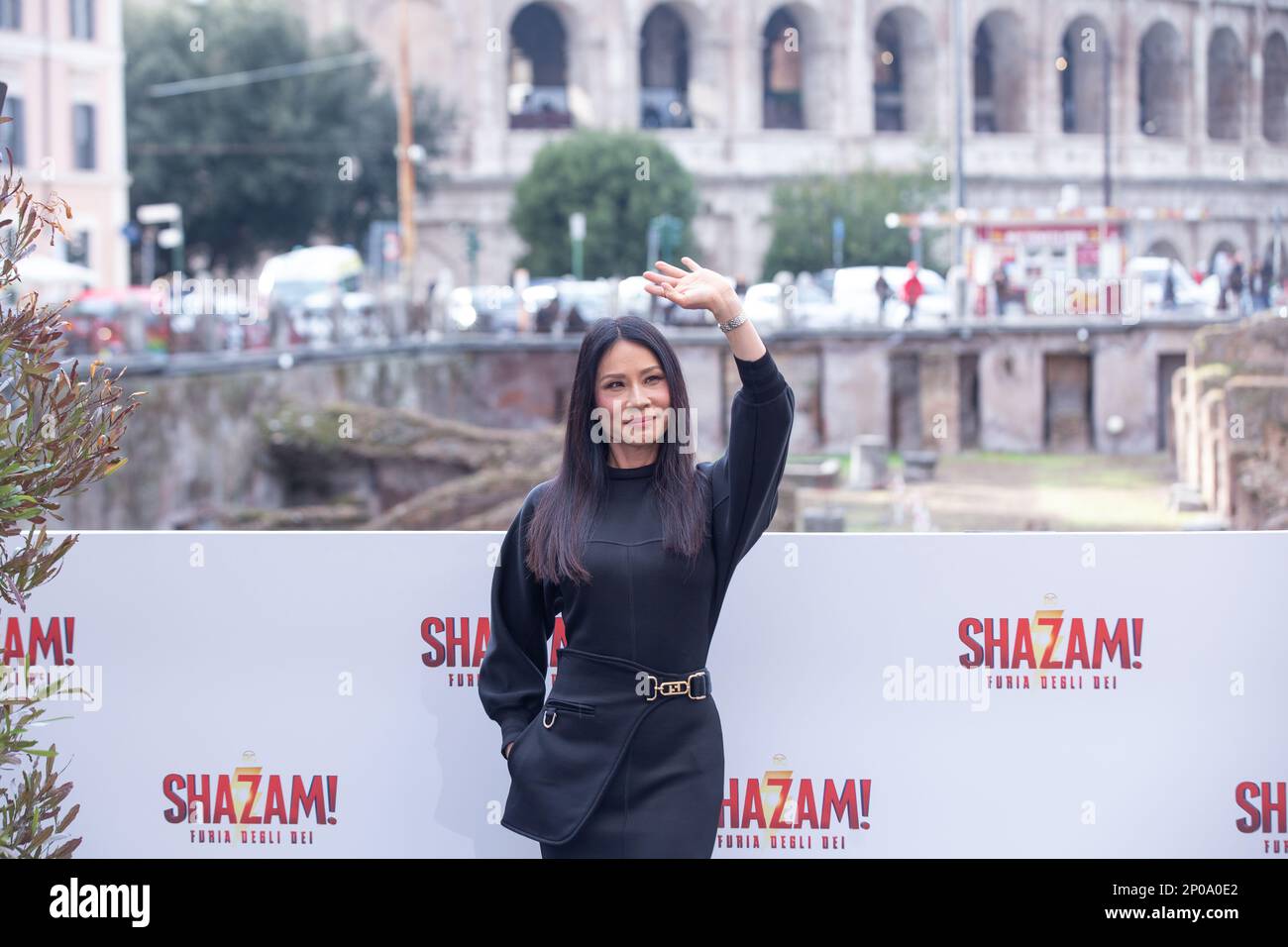 2 mars 2023, Rome, Italie: L'actrice Lucy Liu assiste au photocall du film 'Shazam! Fureur des Dieuxs'' au Palazzo Manfredi à Rome (Credit image: © Matteo Nardone/Pacific Press via ZUMA Press Wire) USAGE ÉDITORIAL SEULEMENT! Non destiné À un usage commercial ! Banque D'Images