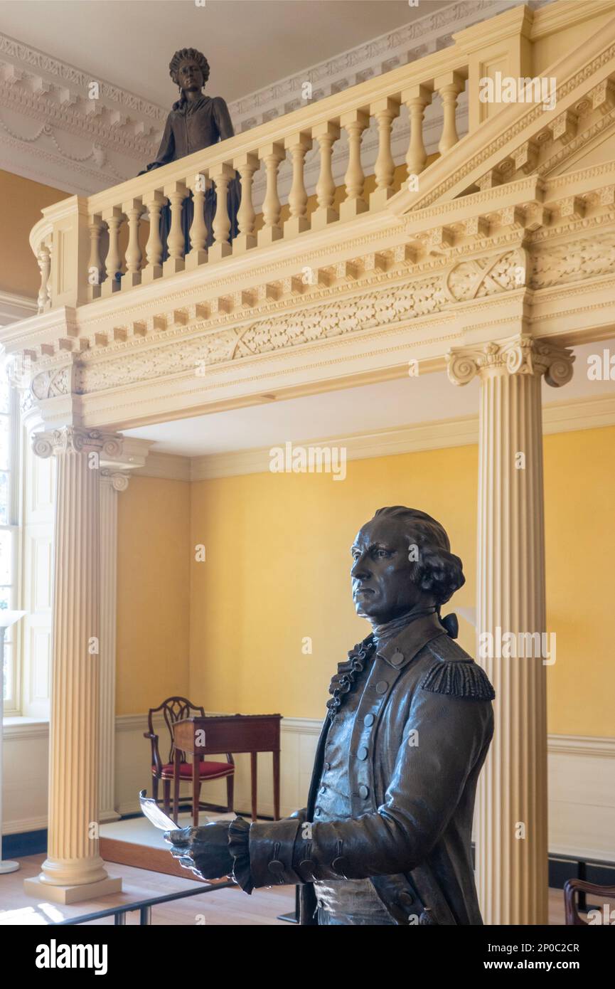 Statue de George Washington à l'édifice de la capitale de la maison d'État du Maryland à Annapolis MD Banque D'Images