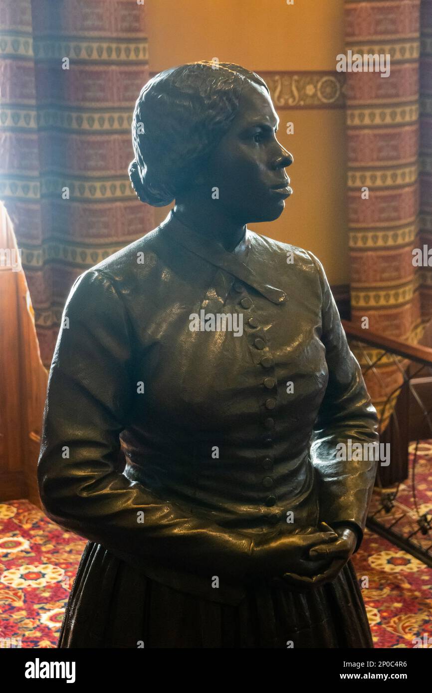 Statue Harriet Tubman au Maryland State House capital Building à Annapolis MD Banque D'Images