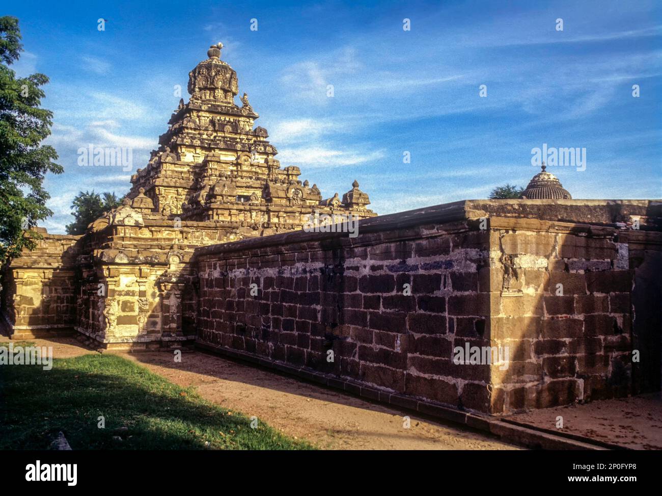7th siècle Thiru Parameswara Vinnagaram ou Temple du Perumal de Vaikunta à Kancheepuram Kanchipuram, Tamil Nadu, Inde du Sud, Inde, Asie Banque D'Images