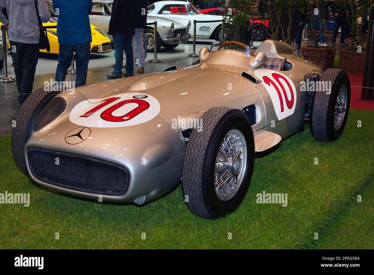 Mercedes Benz 2,5 litres, W 196 R, Formule 1, F1, Monoposto, roues autoportantes Banque D'Images