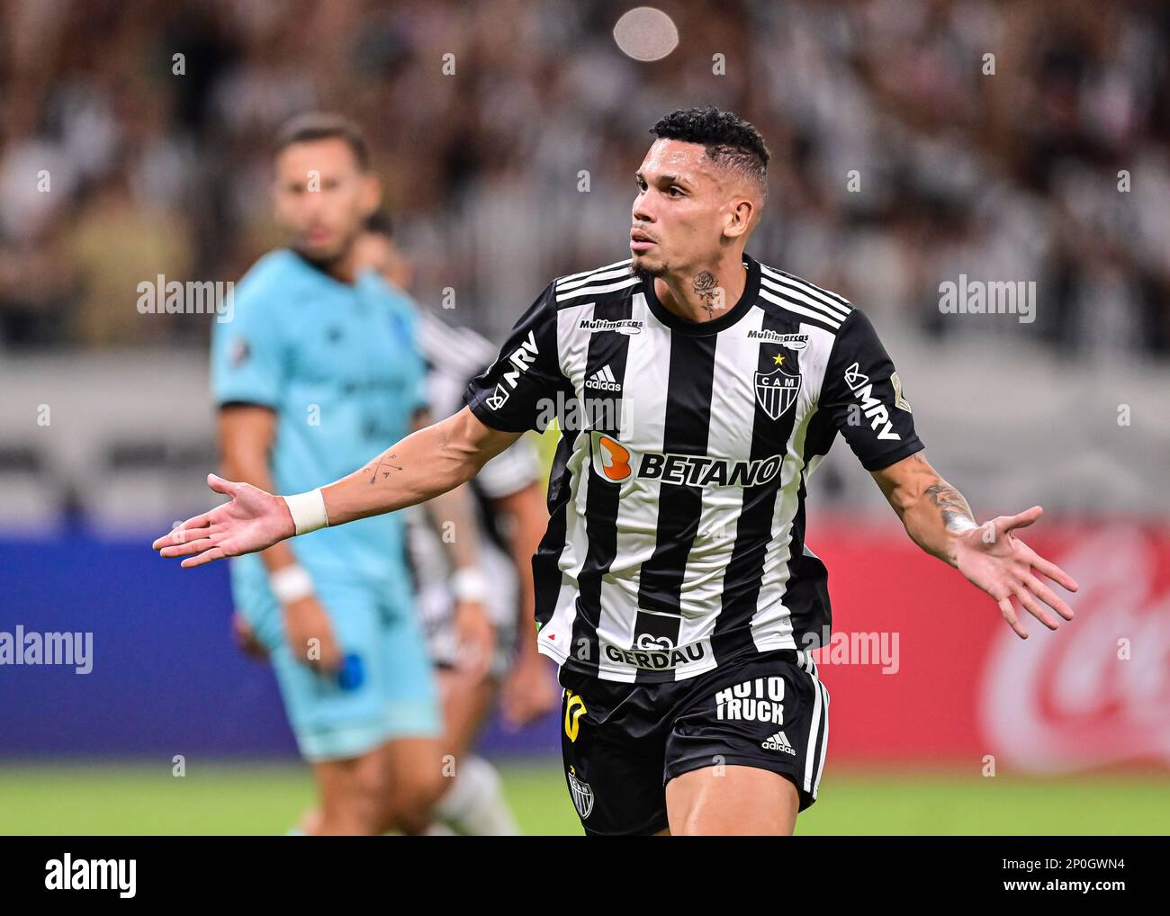 1st Mars 2023: Estadio Mineirao, Belo Horizonte, Brésil: Paulinho de Atlético Mineiro, célèbre le but lors du match de football de Copa Libertadores entre Atletico Mineiro et Carabobo Banque D'Images