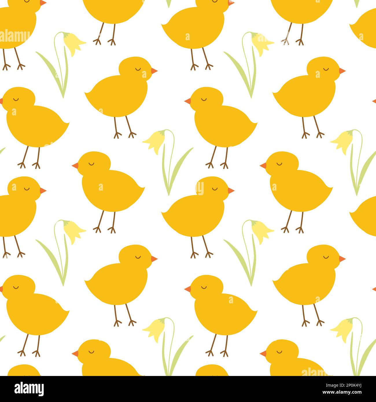 Joli motif sans couture de poulet Illustration de Vecteur