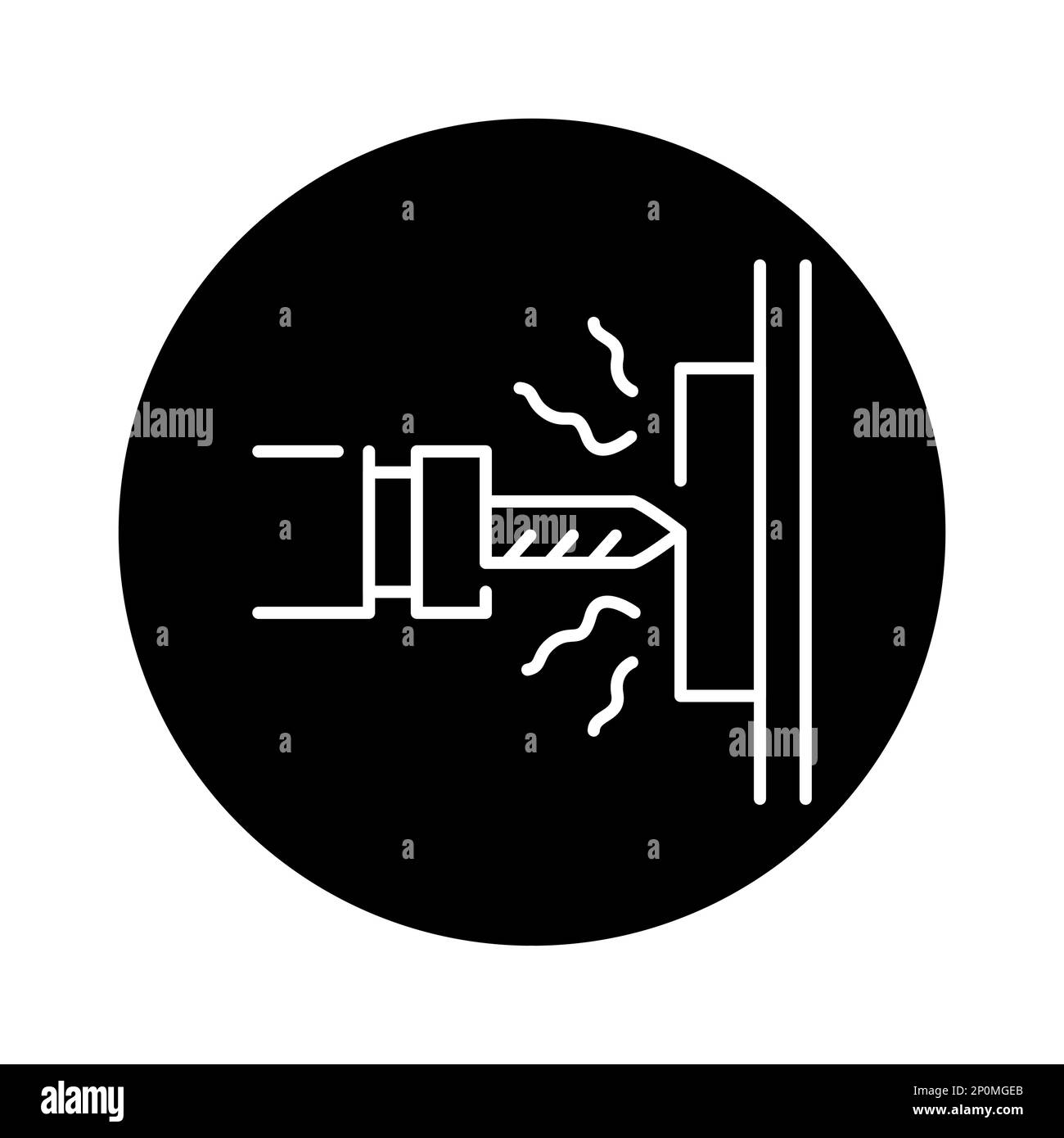 Icône de ligne de perçage. Travail des métaux. Pictogramme pour page Web. Illustration de Vecteur