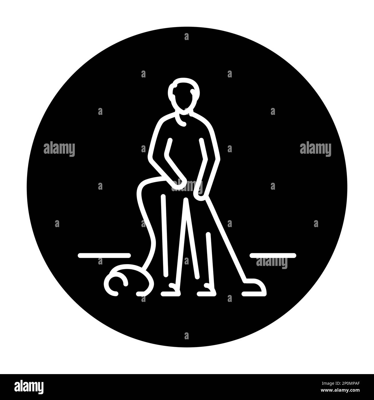 Icône de ligne noire de plancher d'aspirateur. Routine. Pictogramme pour page Web. Illustration de Vecteur