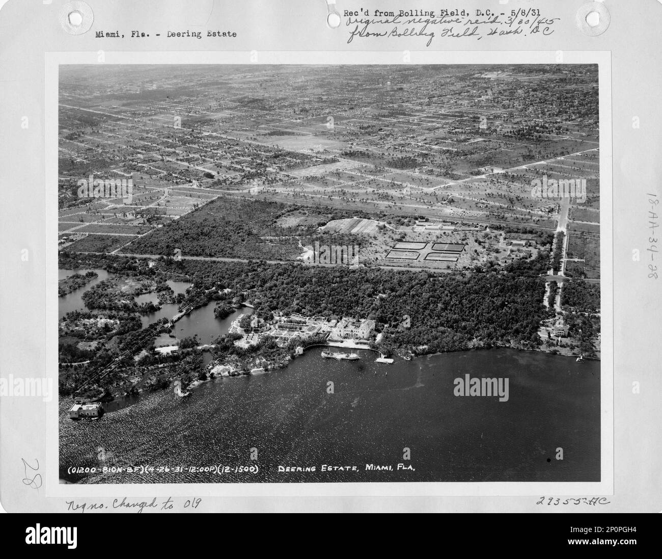 Floride - Miami, Photographie aérienne. Banque D'Images