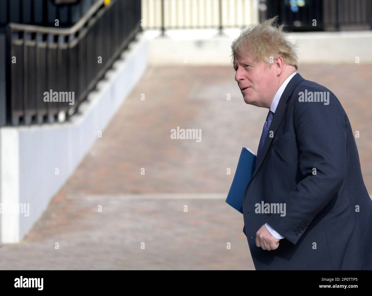 L'ancien Premier ministre Boris Johnson MP (con: Uxbridge et South Ruislip) arrive au centre de conférence Queen Elizabeth II à Westminster... Banque D'Images