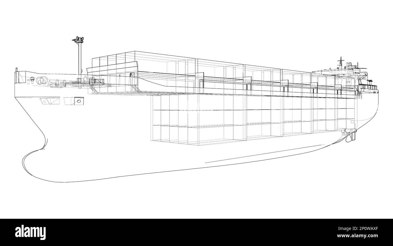 Avec Cargo Containers Banque D'Images