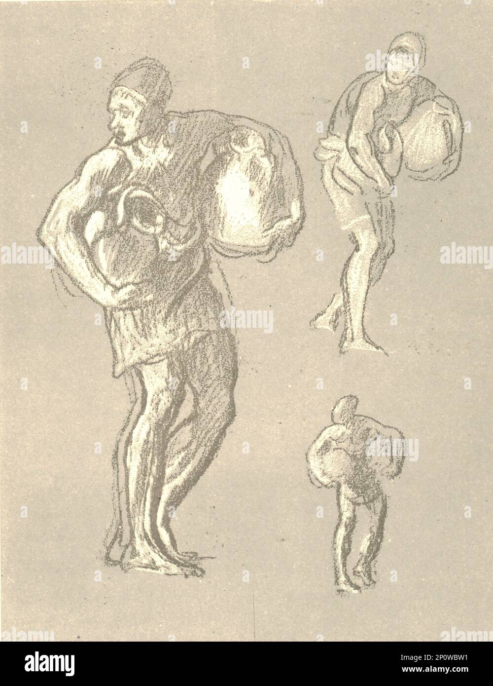 'Etudes pour les Arts de la paix'. Un FAC-simile des dessins originaux de Sir Frederick Leighton, P.R.A.'. De "Modern Artists" par F. G. Dumas. [J.S.Virtue & amp; Co Ltd, Londres, c1880] Banque D'Images