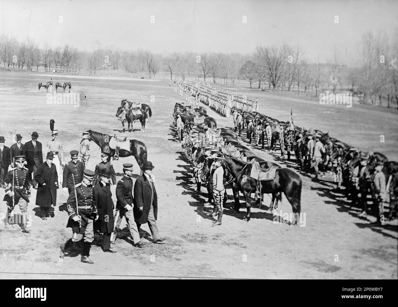 Académie militaire de Culver. Black Horse troupe, escorte personnelle au vice-président Marshall à l'inauguration, 1913. Soldats à Culver, Indiana. Banque D'Images
